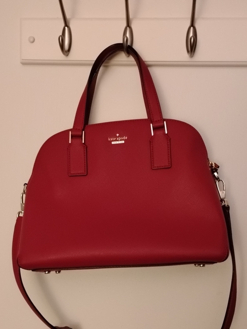 kate spade pink dome satchel with gold hardware